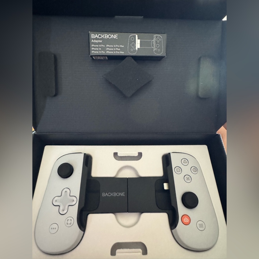 PlayStation Backbone Handheld Console -Black and White with lightning connection